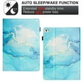 thumbnail image 5 of Case for iPad Pro 9.7" 2016/5th Gen 9.7" 2017/6th Gen 9.7" 2018 Marble Pattern, PU Leather Kickstand Magnetic Wallet Folio Auto Sleep / Wake Case with Card Slots & Elastic Band & Pencil Holder, D, 5 of 5