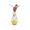 PolkaDots, variant on AOOOWER Wooden Wobbling Cats Teaser Toy Natural Wood Base Feathered SelfTeasing Toy