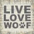 thumbnail image 3 of Gibbons, Lauren 12x12 Black Modern Framed Museum Art Print Titled - Live Love Wolf 2, 3 of 5