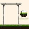 OUSHENG 7FT Garden Arch MMF7 Arbor with Ground Stakes, Frame Stand