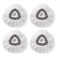 thumbnail image 3 of Pack Spin Mop Replacement Head Microfiber Triangular Mop Pads Washable and Reusable Compatible with Ocedar and Vileda Turbo, 3 of 4