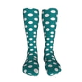 thumbnail image 5 of Naloa Teal And White Polka Dot High Stockings Women Thigh High Stockings Over Knee Long Stockings-One Size, 5 of 8