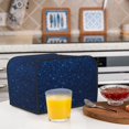thumbnail image 6 of Xecao Sparkling Blue Glitter Print 4 Slice Toaster Cover with Pockets, Small Appliance Cover, Dust and Fingerprint Protection, Machine Washable, 6 of 7