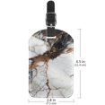 thumbnail image 6 of Square 2Pack PU Leather Marble Texture Cruise Luggage Tag with Privacy Cover and Name ID Tag for Travel Handbags Backpacks Luggage Tags, 6 of 6