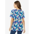 thumbnail image 2 of Woman Within Plus Size Perfect Printed Short-Sleeve V-Neck Tee, 2 of 6