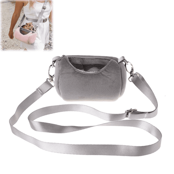 Small Animal Carrier for Hamster Hedgehog Sugar Glider, Portable Travel Pouch with Breathable Mesh, Soft Cozy Pet Sling Bag for Outdoor Walks Vet Visits, Handbag Style(wwx)
