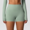 thumbnail image 2 of Yifymode Women's Workout Biker Shorts High Waisted Tummy Control Spandex Booty Shorts for Volleyball Gym Yoga Dance,Light Green S, 2 of 5