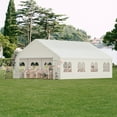 thumbnail image 4 of GOJOOASIS 20x26ft Carport Canopy with All-Season Tarp Waterproof Outdoor Storage Shelter,White, 4 of 8