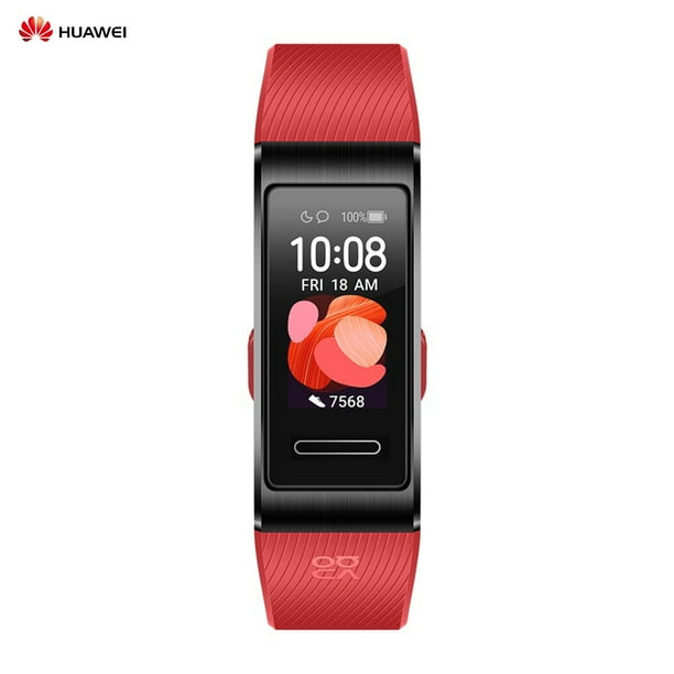 HUAWEI Band 4 Pro 0.95-inch Full AMOLED Touchscreen Smart Band Watch Faces Waterproof BT Sport Fitness Multiple Exercise Mode Smart Heart Rate Monitor Bracelet Built-in Wearables with Silicone Rubb
