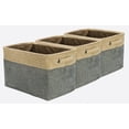 thumbnail image 3 of Sorbus Twill Storage Fabric Basket Organizer, Large, Collapsible, Set of 3, 3 of 15