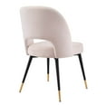 thumbnail image 4 of Modway Rouse Performance Velvet Dining Side Chair in Pink, 4 of 8