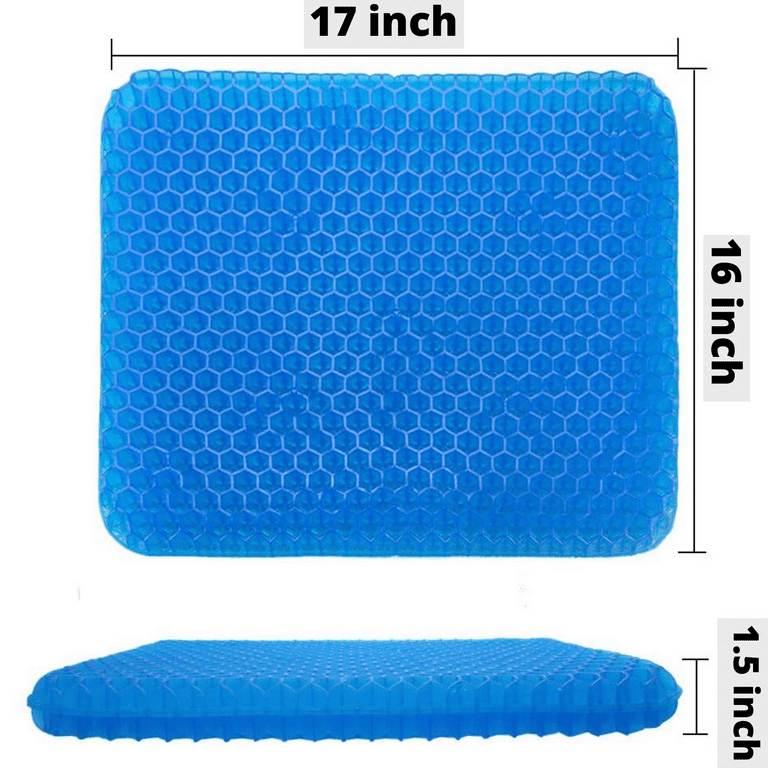 Jolly Gel Seat Cushion, Office Chair Seat Cushion with Non-Slip Cover Breathable Honeycomb Pain Relief Sciatica Egg Crate Cushion for Office Chair Car