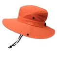 thumbnail image 3 of Janrevotw Summer Sun Hat Outdoor Uv Fishing Cap Wide-Brim Foldable Beach Fisherman Hat With Ponytail Hole, 3 of 8