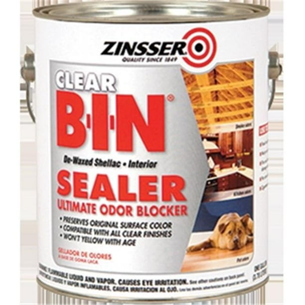Zinsser BIN Clear ShellacBased Odor Blocking Sealer 1 gal. Case Of