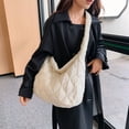 thumbnail image 4 of Bolso Hombro Acolchado para Mujer Bolso Acolchado Suave Informal Bolso Compras (blanco), 4 of 9