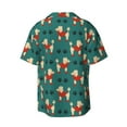 thumbnail image 4 of Goofa Cartoon Poodle Dog Printed Men's Casual Short-sleeved Shirt,Lightweight Breathable Button-down,Summer Casual men's top,Versatile Fashion shirt-XX-Large, 4 of 7