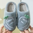 thumbnail image 2 of Gvdentm Little Girls Slippers Kids House Slippers Cute Cartoon Cotton Cozy Shoes for Boys Girls Winter Indoor Bedroom Slip On Slipper Sandals(Grey,13), 2 of 6