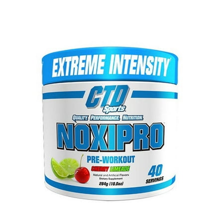 - CTD Sports Noxipro Extreme Energy and Mental Focus Pre-Workout 40 Servings Cherry Limeade Flavor