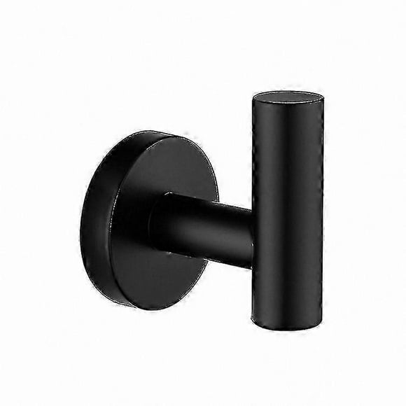 Matte Black Wall Hooks for Towels and Coats, Set of 2, Bathroom and Kitchen Utility Hooks