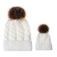 thumbnail image 1 of Outdoor ladies winter thermal knitted wool twist ski cap (white)1 pieces, 1 of 5