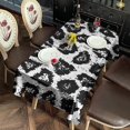 thumbnail image 4 of Black Leopard Pattern Rectangle Tablecloth 60"x120",Waterproof Polyester Rectangle Table Cloth, Wipeable Spillproof Polyester Tablecloth for Dining, Camping, Indoor and Outdoor, 4 of 6