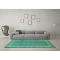 thumbnail image 3 of Ahgly Company Indoor Rectangle Oriental Turquoise Blue Traditional Area Rugs, 4' x 6', 3 of 4
