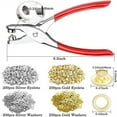 Grommet Pliers Kit, 1/4 Inch 6mm Grommet Tool Kit with Metal with