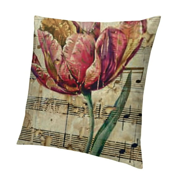 SHANXI Throw Pillow Covers Flower with Words Decorative Farmhouse Pillow Cover Summer Spring Pillowcase Cushion Covers 12x12in