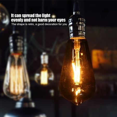 

Light Lamp E27 Brown Glass Retro LED Light Lamp Bulb Lighting Decoration For Coffeehouse 2W