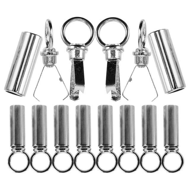BESTYASH 10Jgo Metálicos Para Cuerda De Color Plateado Prácticos Para Accesorios Y Ropa