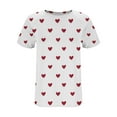 thumbnail image 5 of Summer Plus Size Tops for Womens 2025 Fashion Casual Short Sleeve Round Neck Print Ladies Blouse Gifts for Womens, 5 of 8