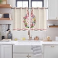 thumbnail image 2 of Happy Easter Kitchen Curtains Window Panels, Rabbits Bows Spring Tulips Eggs Retro Insulated Window Treatment Curtain, Grommet Curtains for Bedroom/Living Room/Bathroom, 2 Piece 52"Wx45"L, 2 of 8