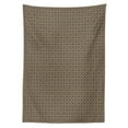 thumbnail image 3 of Ambesonne Classical Tablecloth Rectangular Table Cover, Damask Inspired Swirls, 60"x84", Dark Sepia and Tan, 3 of 4