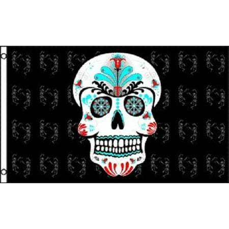 Sugar Skull Flag Calaveras de Az car Day of the Dead Banner Pennant New 3x5 Foot