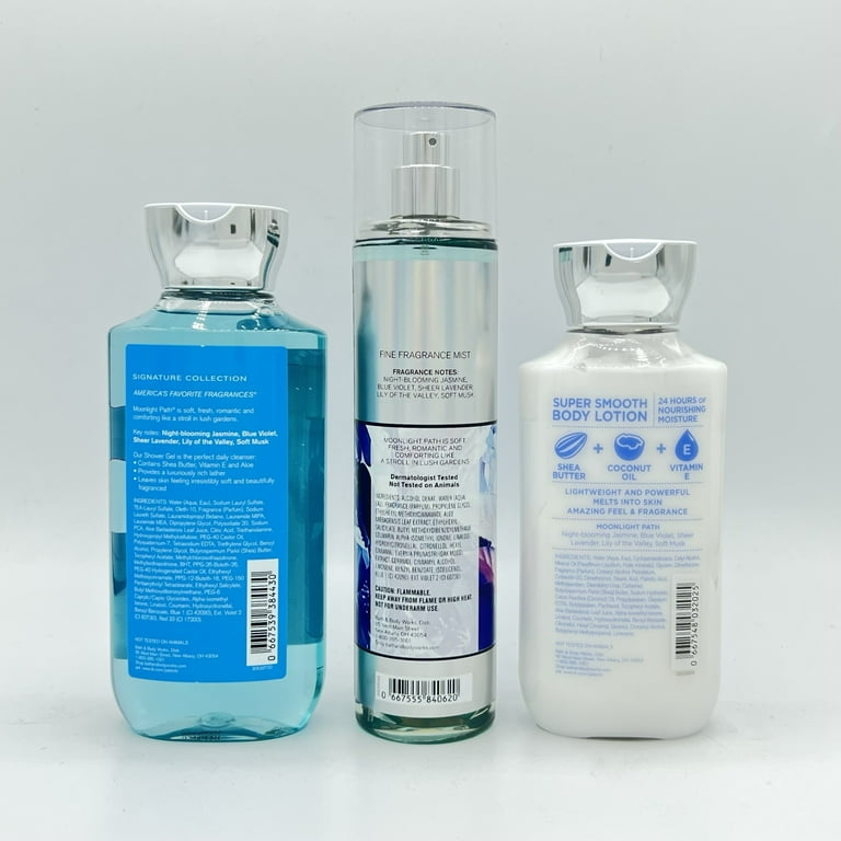 Bath and Body Works Moonlight Path 3-Piece Bundle: 10oz