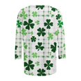thumbnail image 3 of RXMEKW T-Shirt Imprimé Carnaval Manches 3/4 pour Femmes Coupe Ample Col Rond pour Usage Quotidien Imitation Soie, 3 of 5