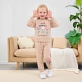 thumbnail image 5 of Xyant Toddler Baby Girl Clothes Cute 3D Floral Infant Ruffle Long Sleeve Sweathsirt Pullover Pants Set Fall Winter Outfits,Size 12-18 Months, 5 of 9
