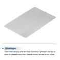 thumbnail image 3 of Uxcell Metal Business Cards for House Office Customer DIY Gift Plate Cards 86x54x1mm,Pack of 10(Silver), 3 of 5