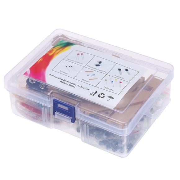Amdohai Electronic Component Kit Transistor LCR-T4 Graphical Tester LED Diode Triode Capacitance MOS/PNP/NPN TO-92 Resistor Set ESR-T4 Mega328 12864 LCD Screen