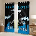 thumbnail image 2 of Erosebridal Sports Curtains 42x90 inch,Football Helmet Curtains Drapes,Blue Black Blackout Curtains,American Football Window Treatments 2 Panels for Bedroom Decor(Charlotte), 2 of 6