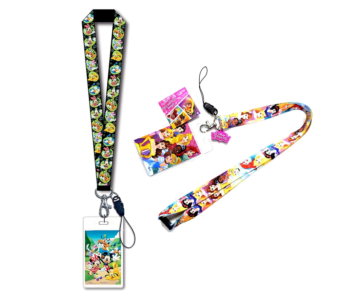 DISNEY MINNIE MOUSE PINK COLOR LANYARD WITH KEYCHAIN CLIP MUST L@@K