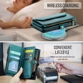 thumbnail image 4 of Asuwish Compatible with iPhone 17 Pro 6.3 inch Zipper Wallet Phone Case Tempered Glass Screen Protector Crossbody Lanyard Strap Flip Card Holder Slot Cell Cover for i Phone17 i17 17Pro Women Green, 4 of 8