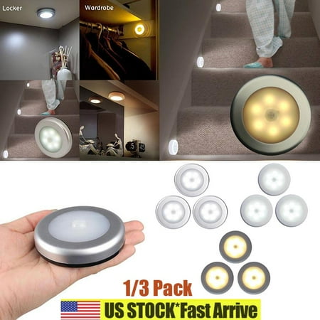 

Rosnek LED Puck Lights Motion Sensor Closet Lights Battery Powered & Wireless Wall Cabinet Lamp Night Light