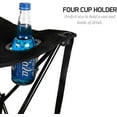 thumbnail image 6 of OVENTE Collapsible Folding Camping Table with Insulated Cooler, 4 Cup Holders, Food Basket and Travel Bag, Portable Tailgating Table for Fishing, Outdoor Barbecue or Beach Parties, Black POTC0014B, 6 of 7