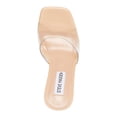 thumbnail image 3 of STEVE MADDEN Womens Beige Translucent Padded Lipa Square Toe Flare Slip On Dress Heeled Sandal 8.5 M, 3 of 4