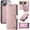 Pink, variant on Case for iPhone Air 6.5" RFID Blocking Protective Purse Case with 3-card Slots Kickstand 2 in 1 Detachabl Flip Shockproof Protective Cover,Blue,For iPhone Air