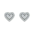 thumbnail image 3 of 1/5 Carat Diamond Heart Shaped Stud Earrings in 10K White Gold, 3 of 5