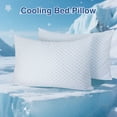 thumbnail image 4 of Pataipetit Bed Pillow Set of 2 Pack,Cooling Shredded Foam Pillows for Bed, Queen Size (30"x20"), 4 of 7