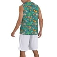 thumbnail image 5 of Gaeub Jungle Animals Men's Mesh Basketball Jersey, Quick-Drying Sleeveless Top S-4XL, Loose Muscle Tank Top -X-Large, 5 of 9