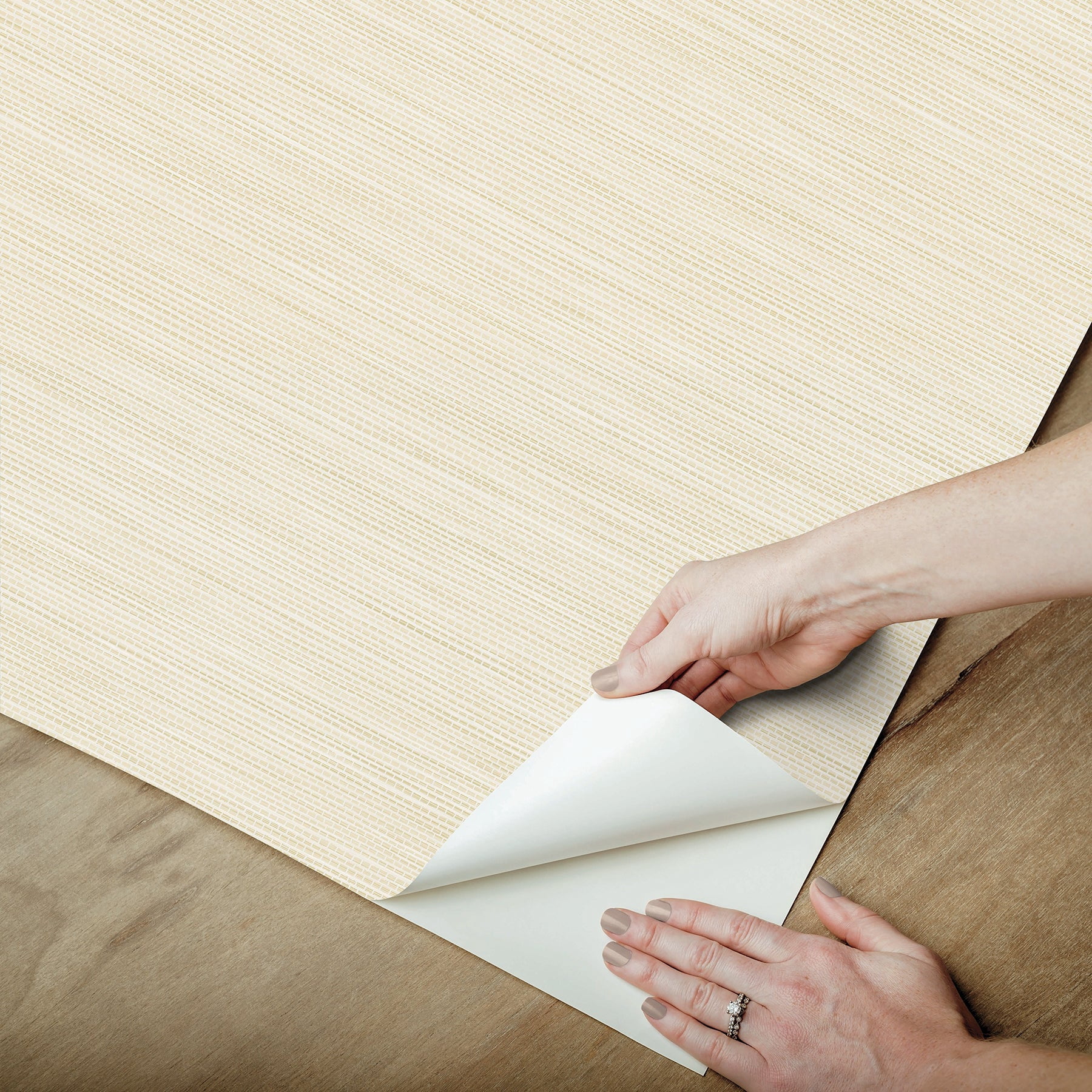 Mr. Kate Stella Grasscloth Peel and Stick Wallpaper